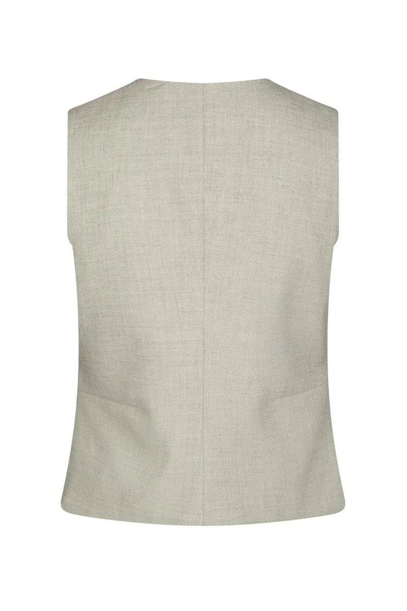 Neo Noir - Philippe Melange Waistcoat 165300 - 194 - Stone Melange