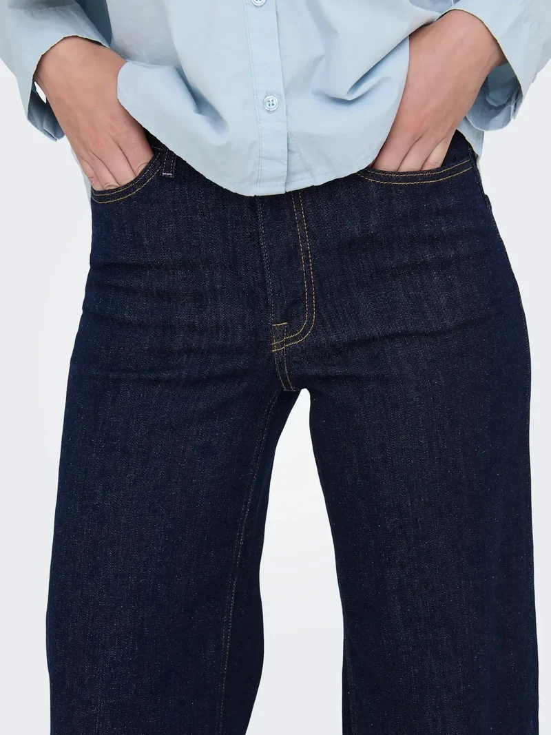 JDY - Jdyfelina-Fina Wide Rinse Jnsdnm - 4840357 Dark Blue Denim Rinse Blue Denim