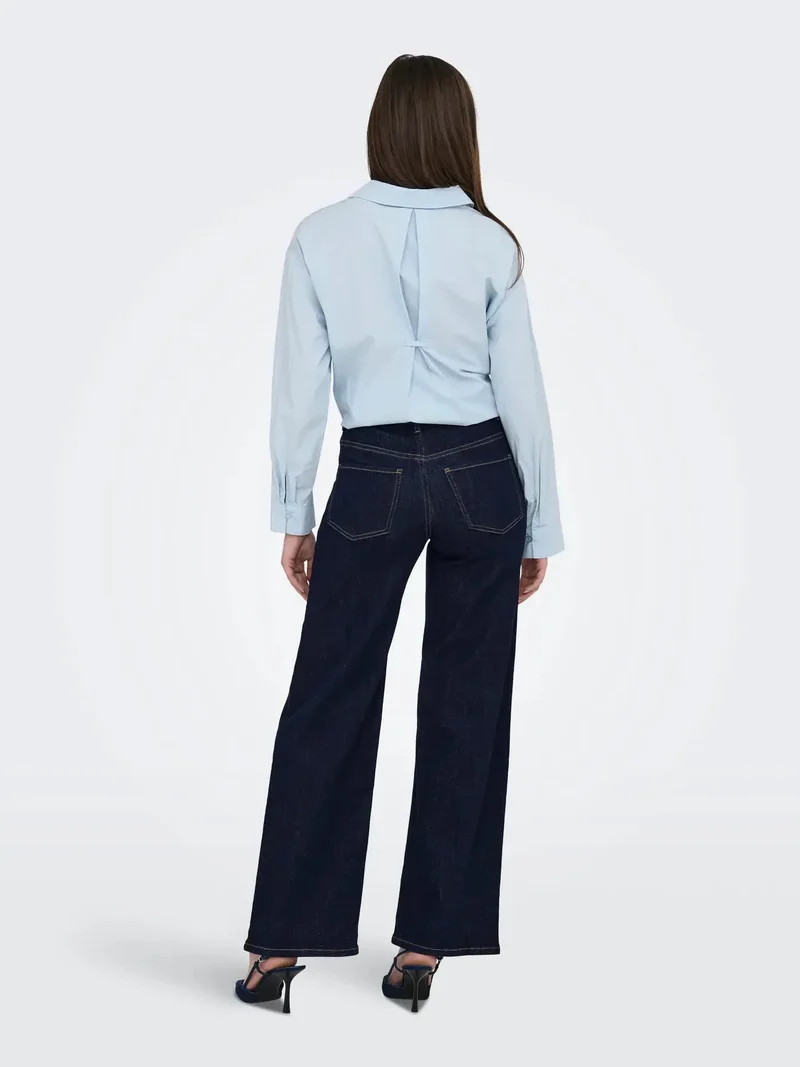JDY - Jdyfelina-Fina Wide Rinse Jnsdnm - 4840357 Dark Blue Denim Rinse Blue Denim