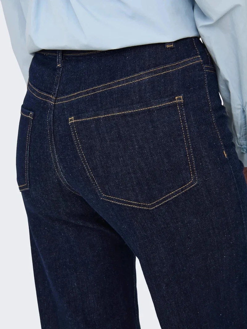 JDY - Jdyfelina-Fina Wide Rinse Jnsdnm - 4840357 Dark Blue Denim Rinse Blue Denim