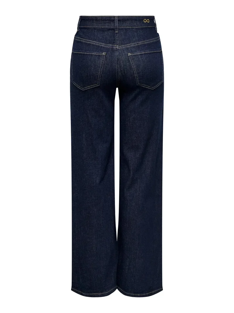 JDY - Jdyfelina-Fina Wide Rinse Jnsdnm - 4840357 Dark Blue Denim Rinse Blue Denim