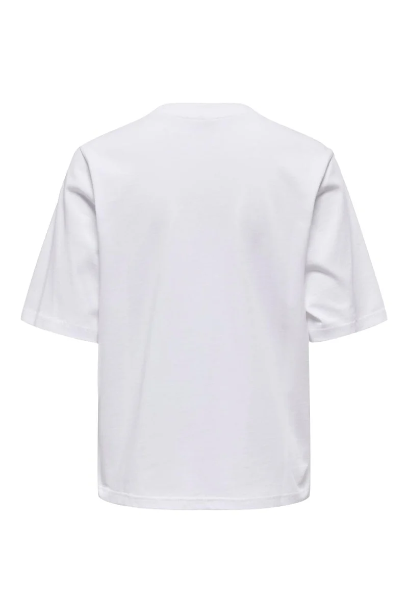 Only - Onlpuri Life S/S Top Box Pri - 4955265 Bright White Revolution + Label Puri Thunder