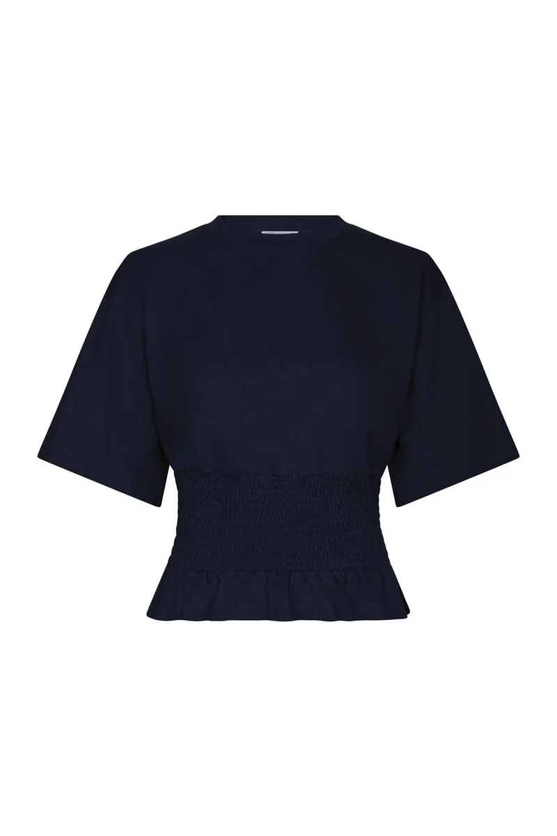 Neo Noir - Dray Boxy Smock Tee 165720 - 141 - Navy