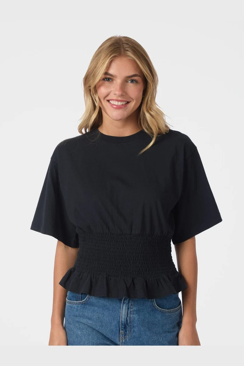 Neo Noir - Dray Boxy Smock Tee 165720 - 141 - Navy
