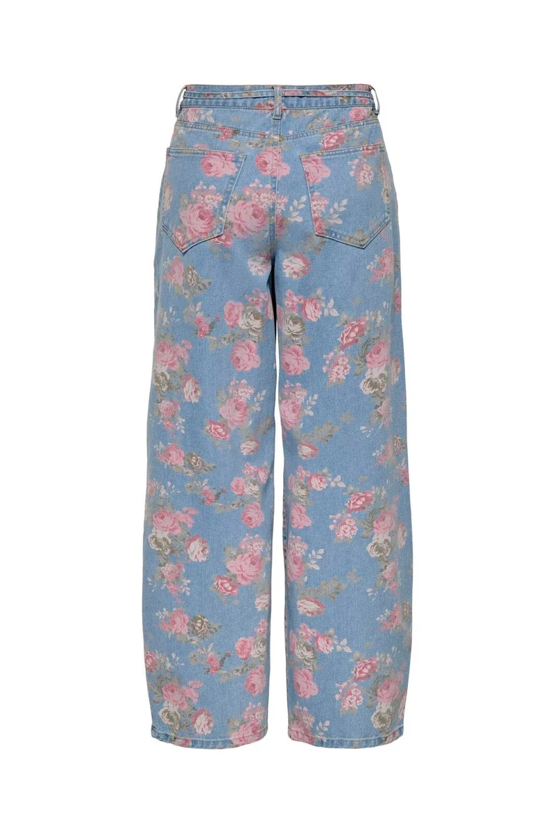 Only - Onlgianna Str Belt Flower - 5065300 Medium Blue Denim Flowers