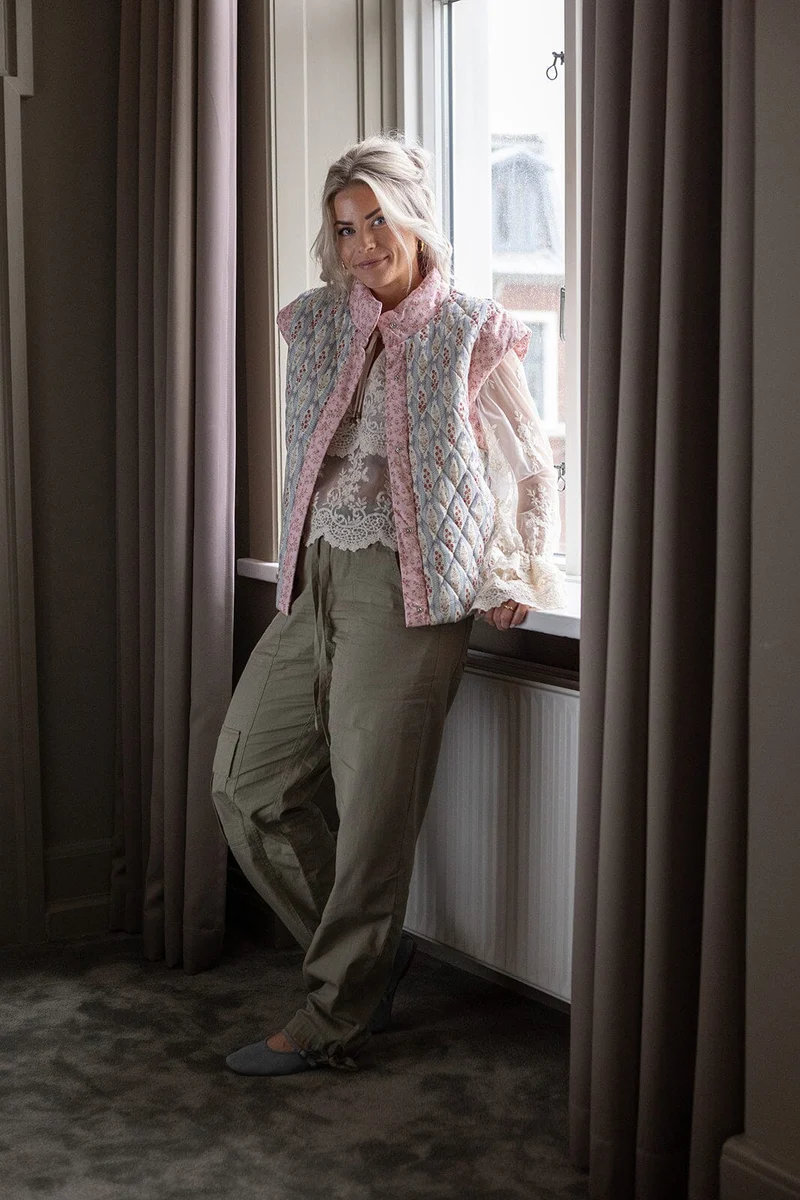 Molly&My x Melanie Due - Luise S Quilt Vest Vendbar - Light Pink