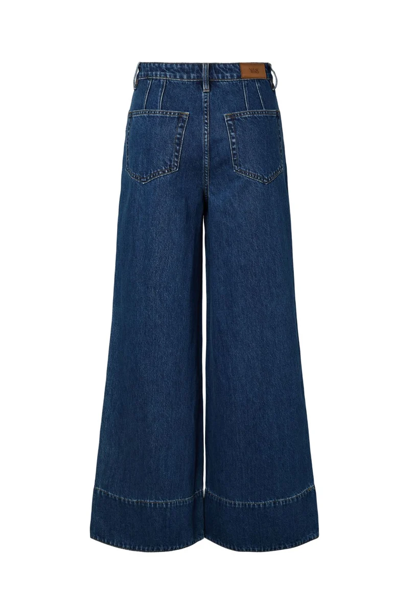 Yas - Yasbea High Hem Wide Jeans - 5127159 Medium Blue Denim