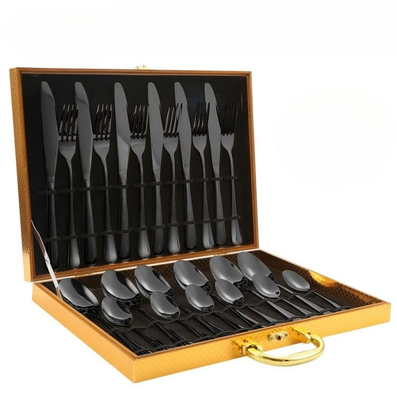 Ustensiles Inox Élégants 24 Pièces