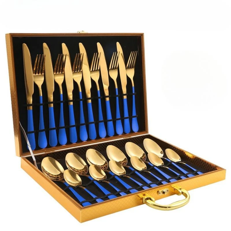 Ustensiles Inox Élégants 24 Pièces