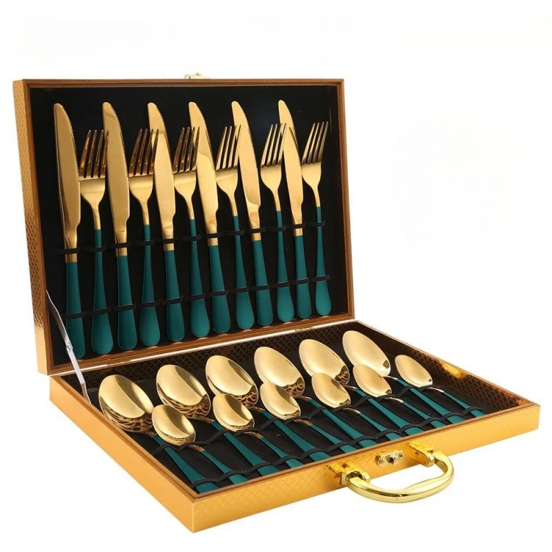 Ustensiles Inox Élégants 24 Pièces