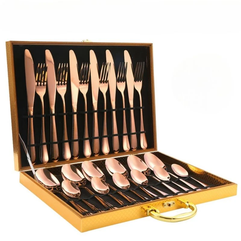 Ustensiles Inox Élégants 24 Pièces