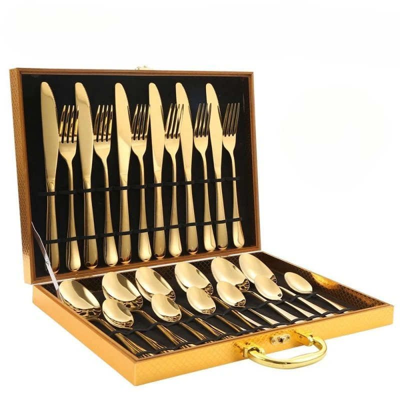 Ustensiles Inox Élégants 24 Pièces