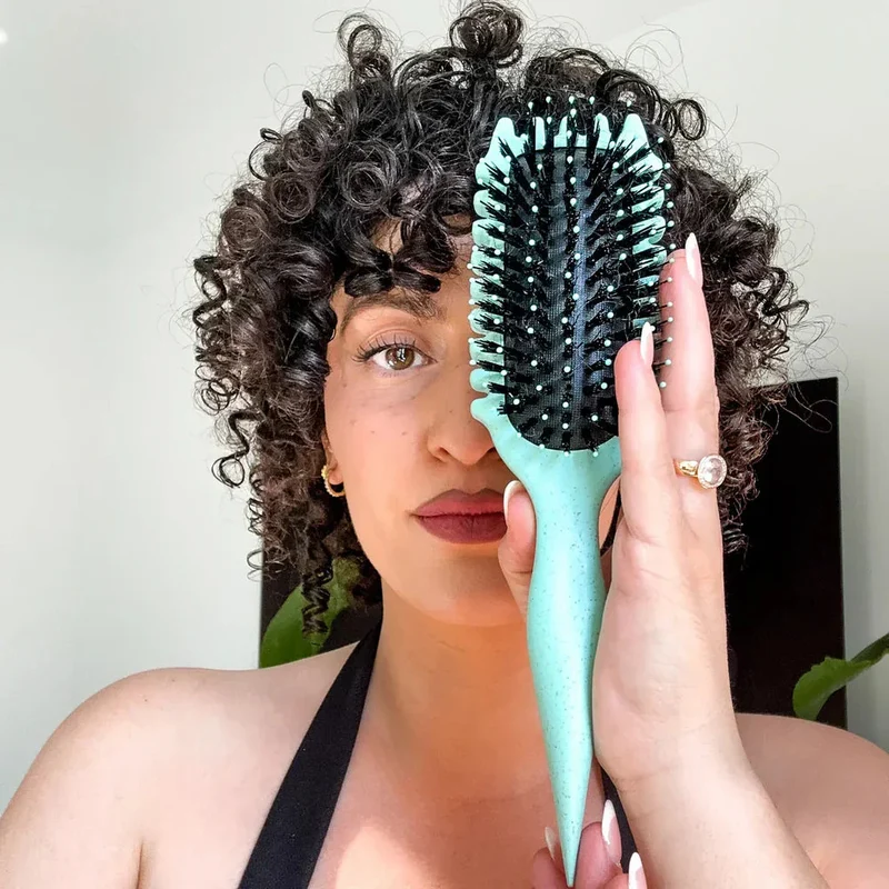 Brosse Défrisante pour Cheveux Bouclés