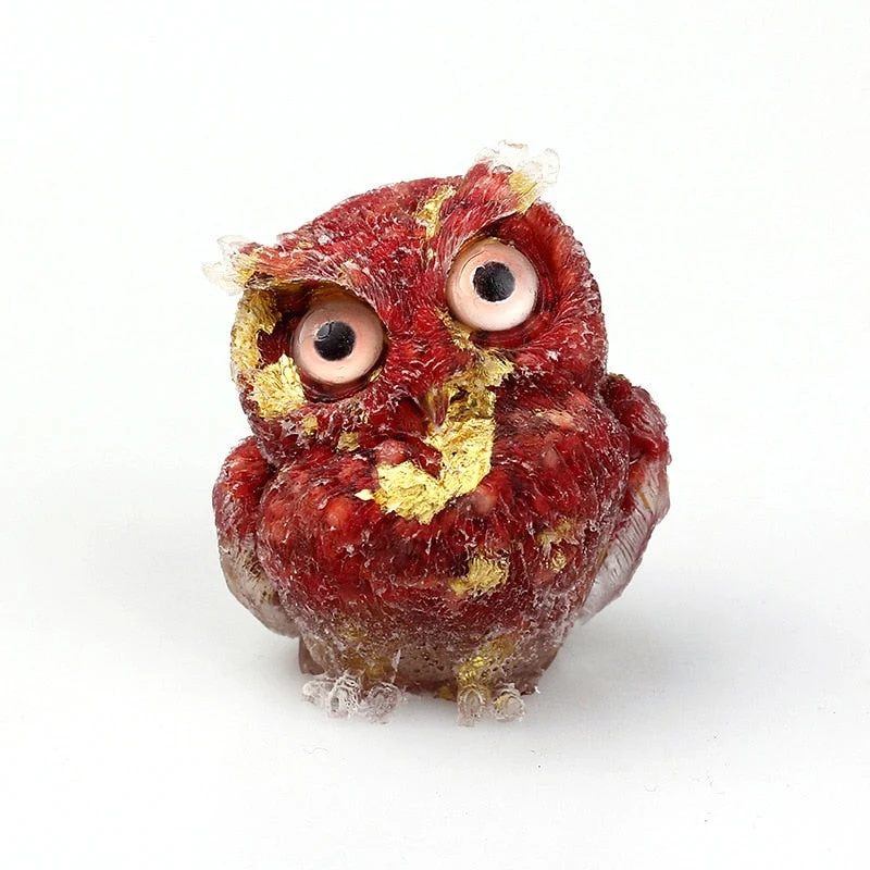 Figurine Hibou Cristal Naturel Élégant pour Déco Maison