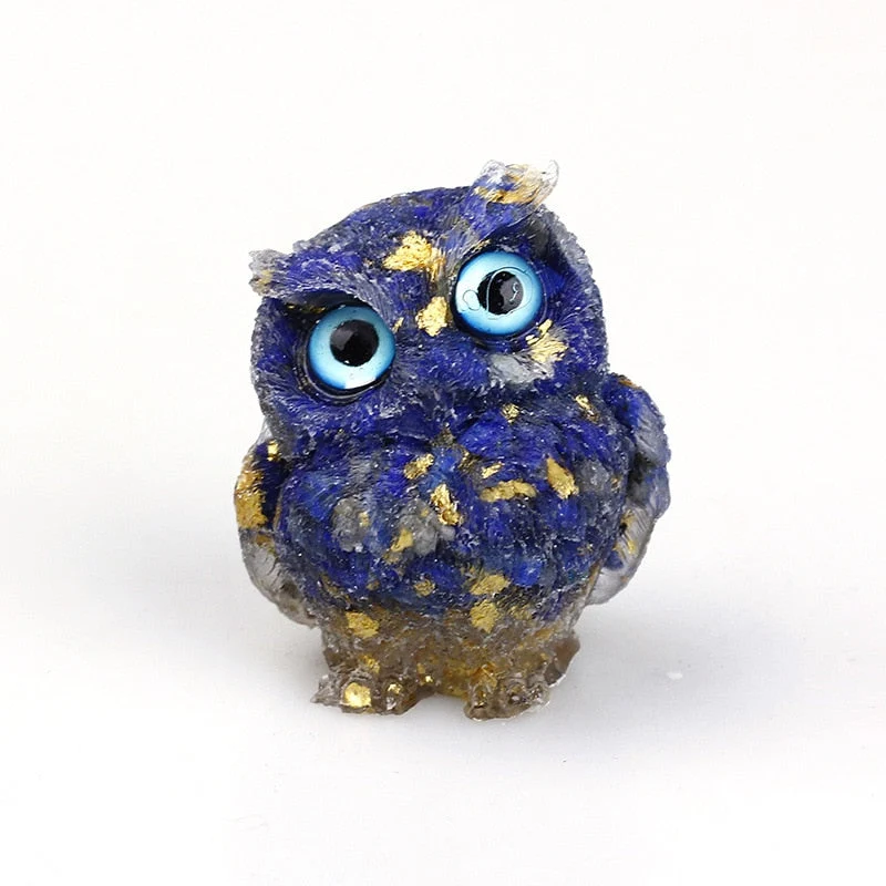Figurine Hibou Cristal Naturel Élégant pour Déco Maison