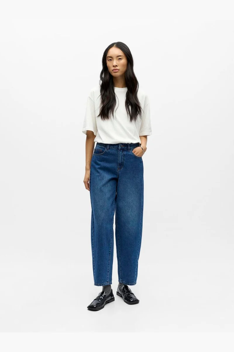 Object - Objmiu Zoe Barrel Ankle Jeans - 4930703 Medium Blue Denim