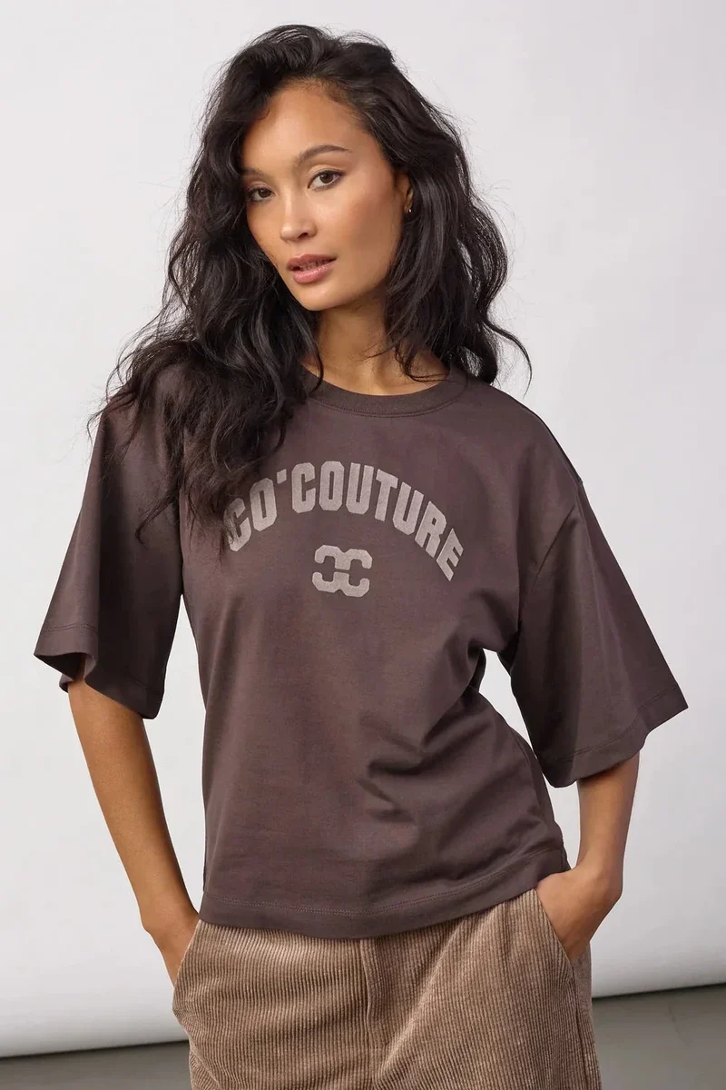 Co´Couture - 43013 Zengacc Tee O-Neck 500108 - 10012 - White - Flame