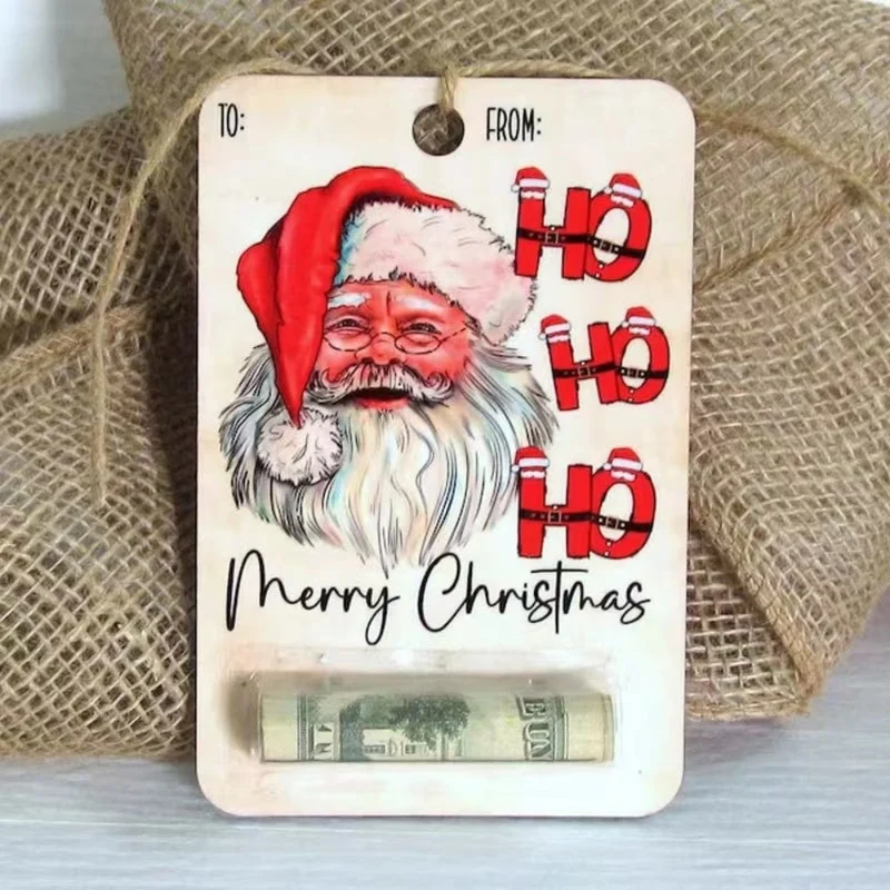 Support de Cartes de Noël en Bois Champêtre