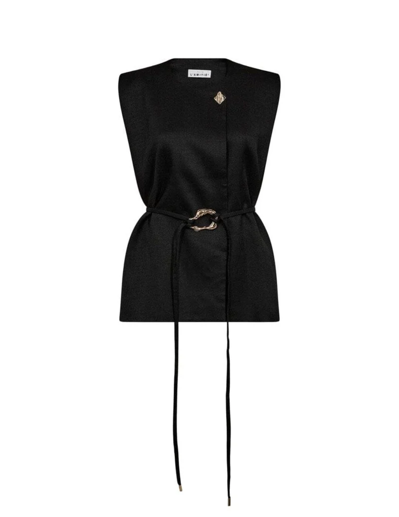 Haute L'Amitié - X Buckle Vest HL10458 - Black