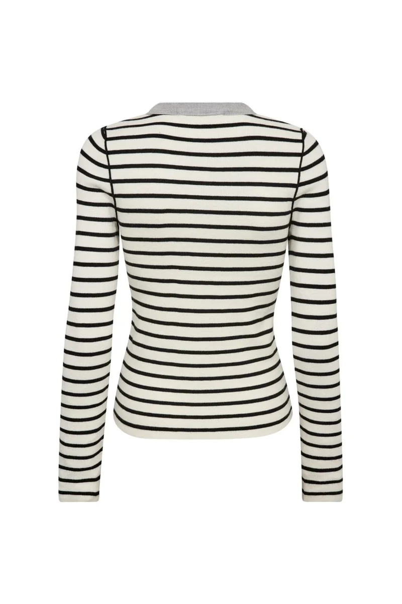 Gossia - Fabiolago Jumper G3116 - Off-White/Black Stripes