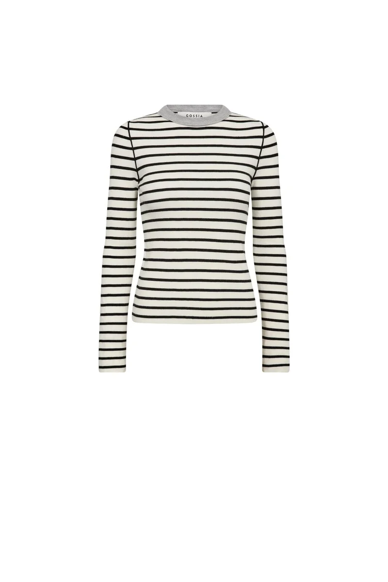 Gossia - Fabiolago Jumper G3116 - Off-White/Black Stripes