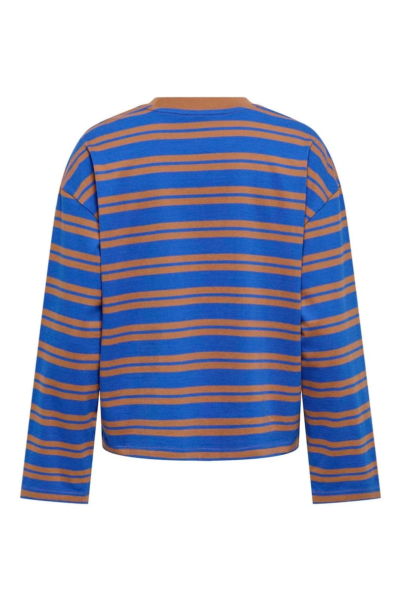 Only - Onlfreja L/S Stripe Top Cc - 5126940 Turkish Sea Freja Thin Autumn (Russet)