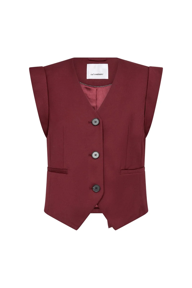 Co´Couture - Volicc Fitted Wing Vest 500287 - 30006 - Berry Red