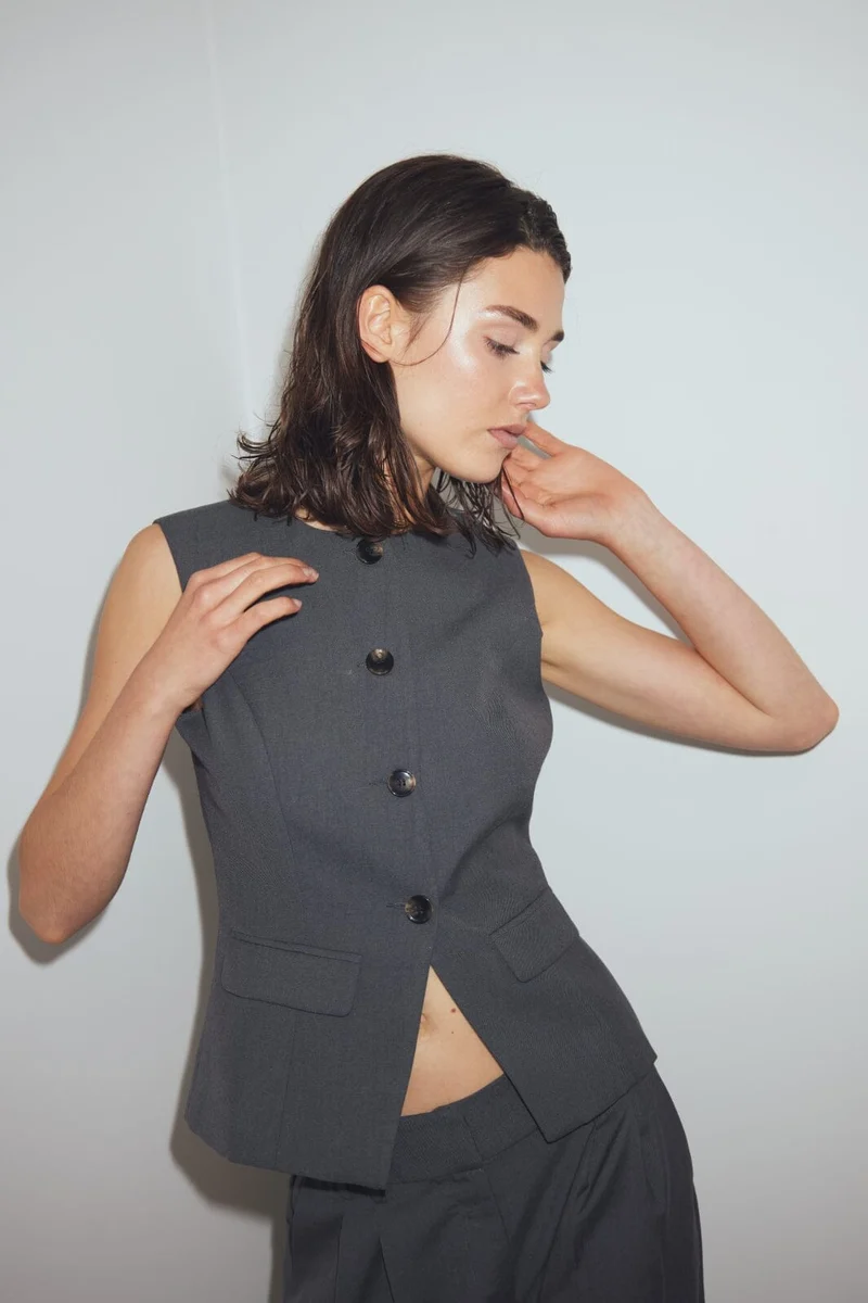 Noella - N-Kasaunette Vest 10730003 - 1400 - Charcoal Mel.