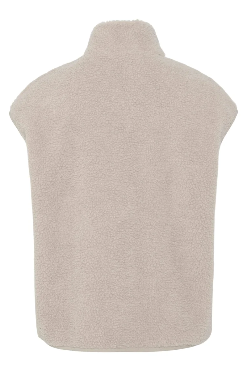 Pieces - Pcsadia Teddy Vest - 4640674 Silver Gray