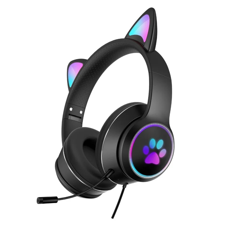 Casque Bluetooth Pliable avec Oreilles LED Intégrées