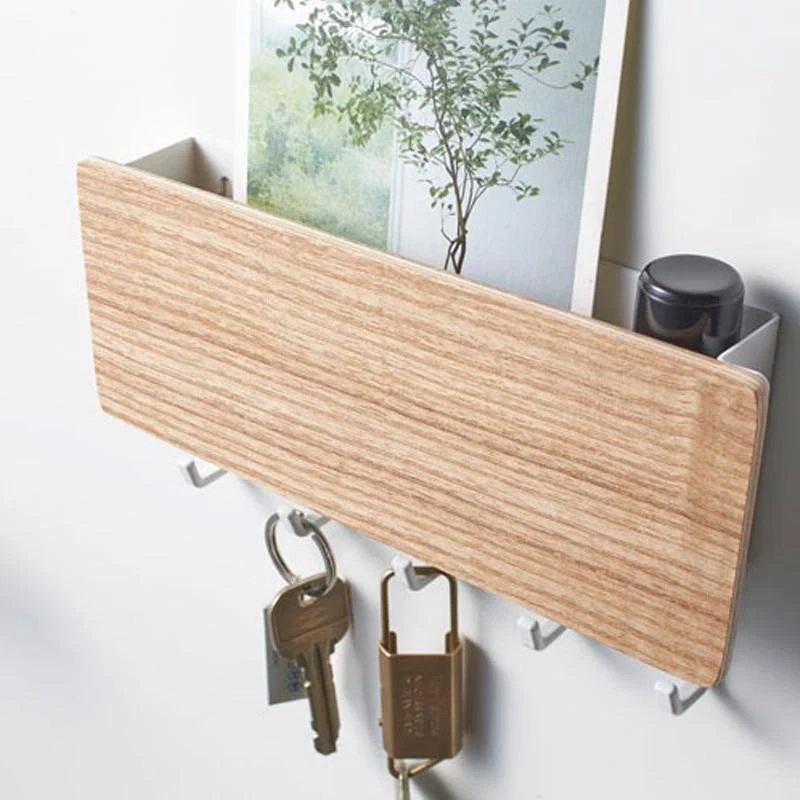 Porte-Clés Bois Charmant avec Crochets Colorés