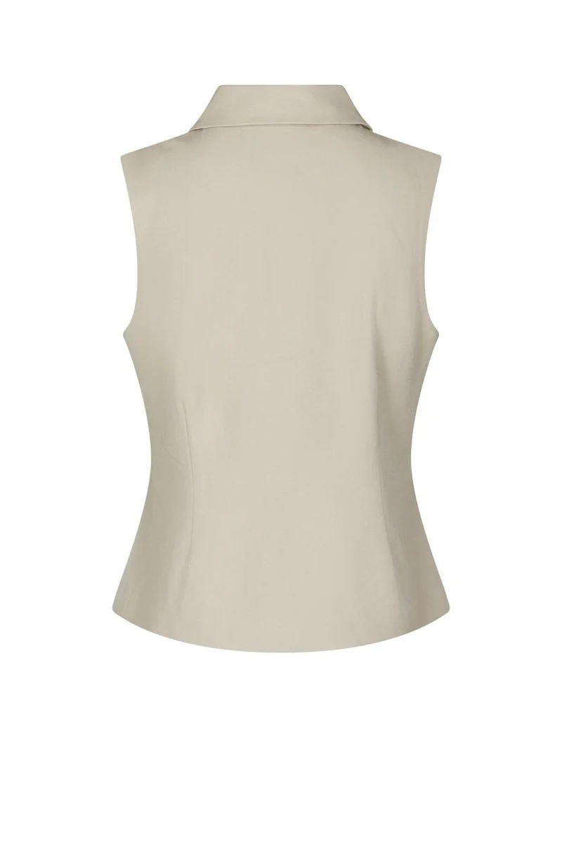 Neo Noir - Annabella Structure Waistcoat 165355 - 122 - Creme