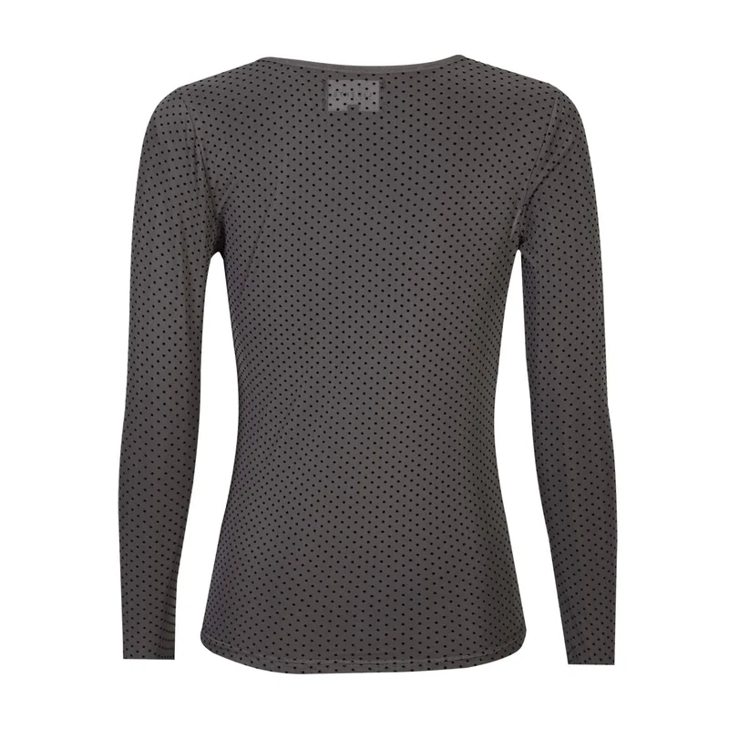 Liberte - Mesh Ls Tshirt, Dot 22069 - Dark Grey Medium Dot
