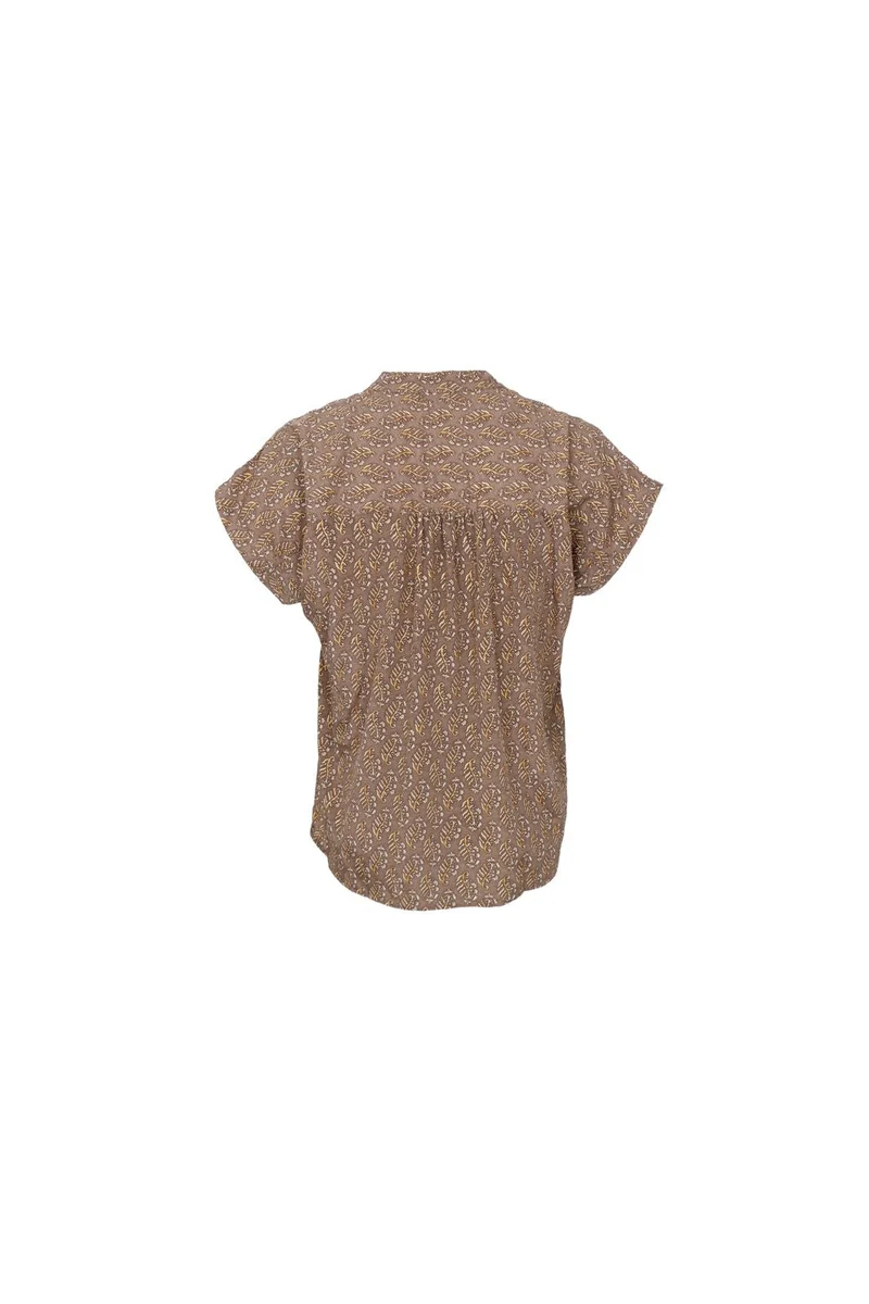 Black Colour - Bcluna Andrea S/S Blouse 39234 - Taupe Mist