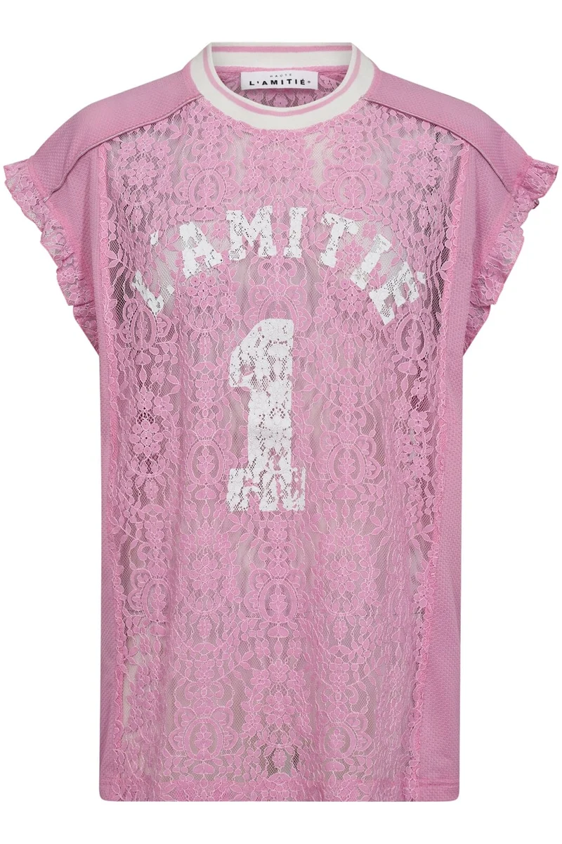 Haute L'Amitié - Football Lace Frill Top HL10124 - Candyfloss