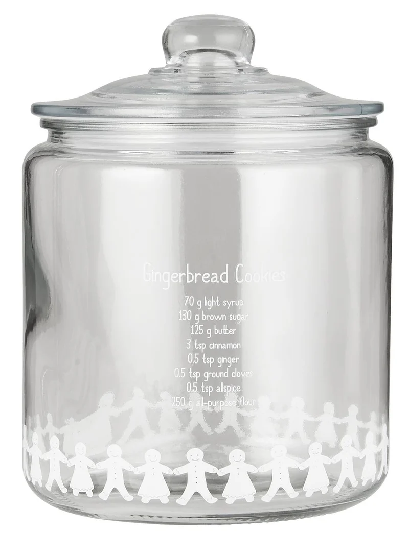 Ib Laursen - Opbevaringsglas Peberkagefigurer Og Opskrift, 4000 Ml - 06003-00