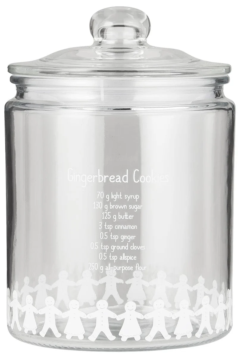 Ib Laursen - Opbevaringsglas Peberkagefigurer Og Opskrift, 1900 Ml - 06002-00