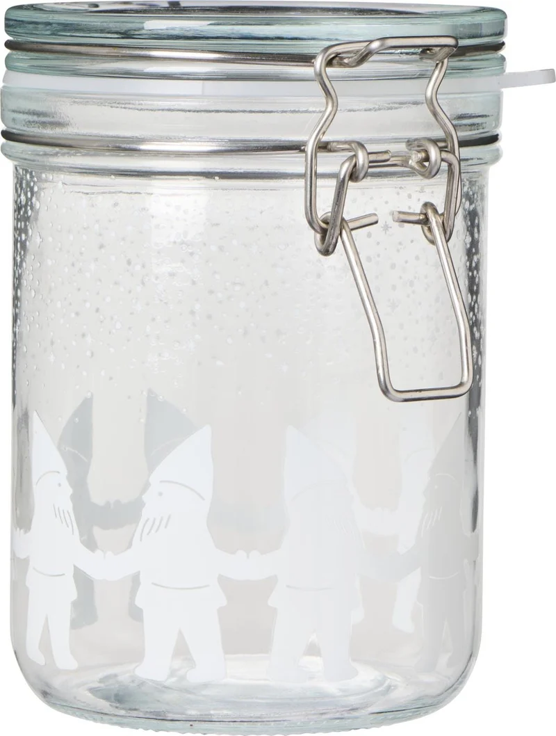 Ib Laursen - Opbevaringsglas M/PatentlåG Nissedekoration, 700 Ml - 06019-00