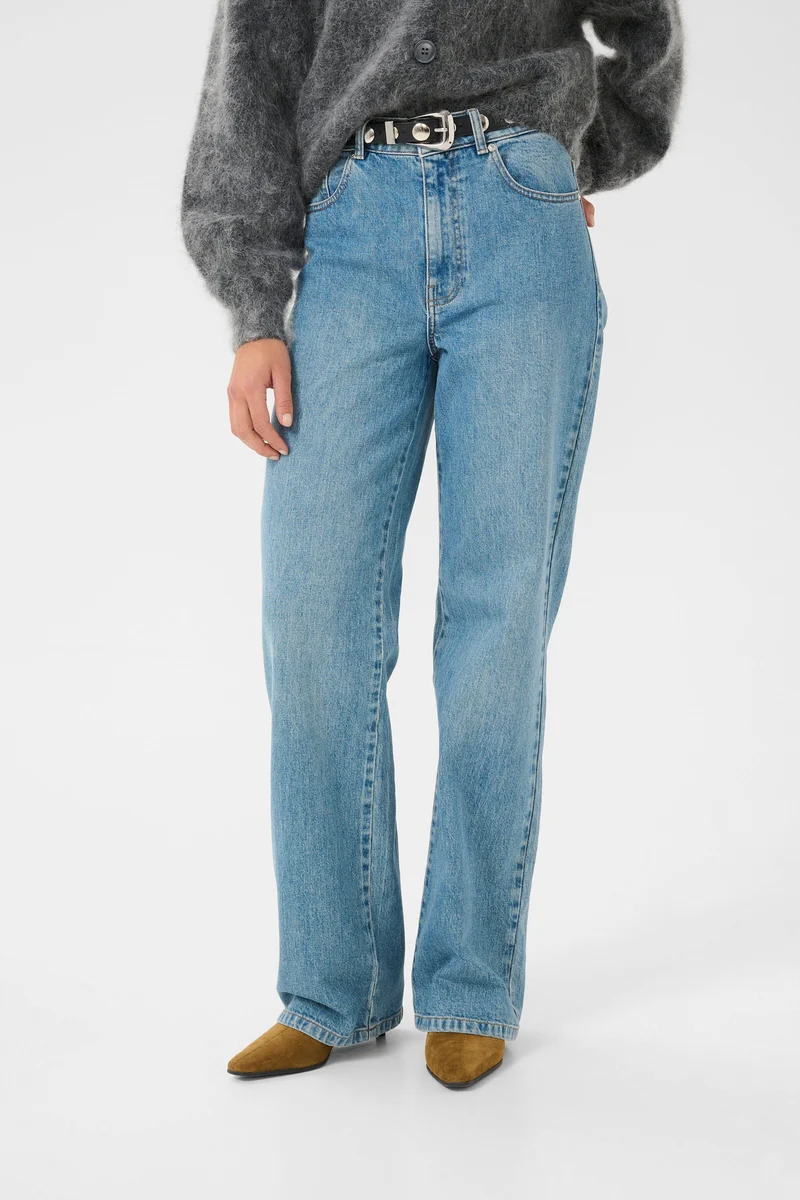Gestuz - Zolinagz Wide Jeans 10909859 - 101120 - Washed Mid Blue