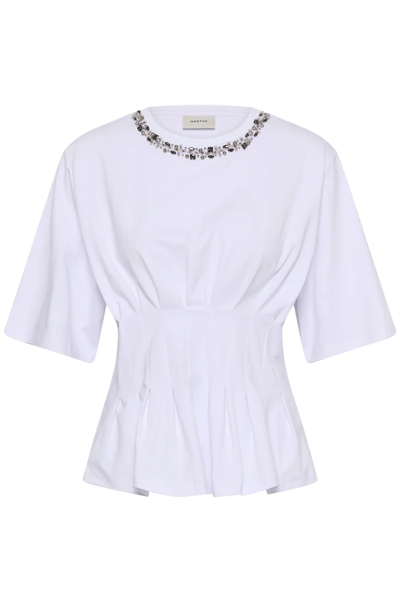 Gestuz - Gzinez Deco Tee 10911653 - 110601 - Bright White