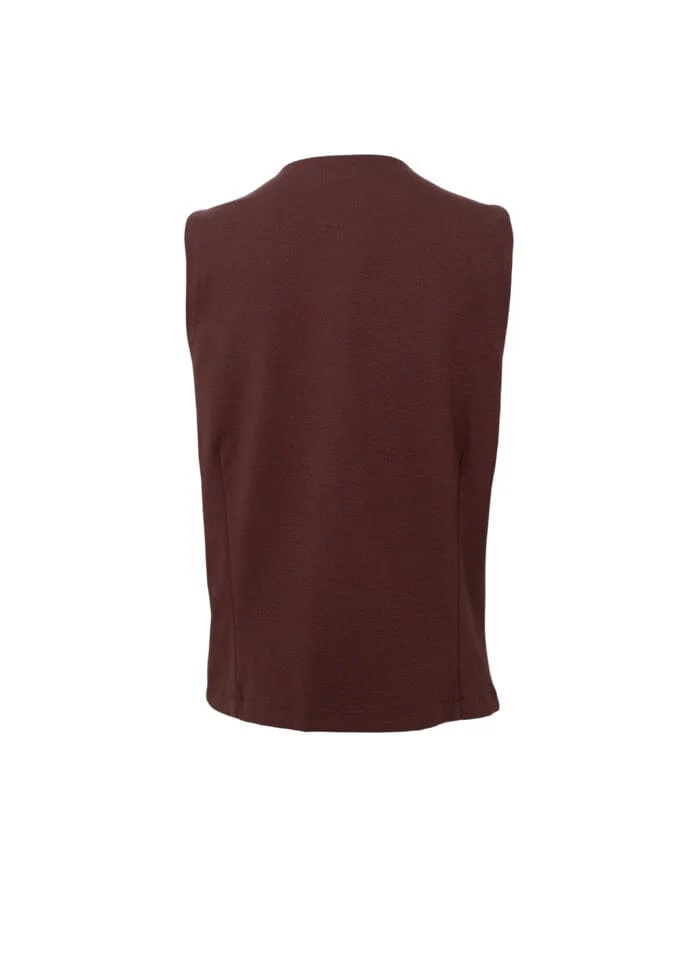 Black Colour - Bcdavi Casual Vest 40991 - Coffee
