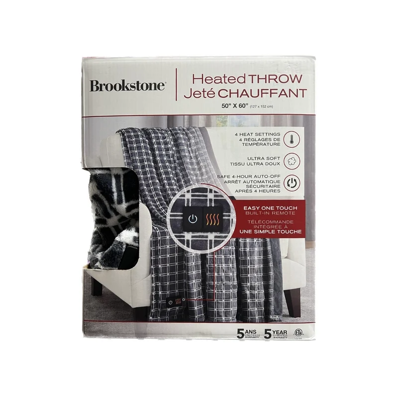 BROOKSTONE - Jeté Chauffant