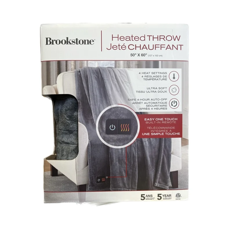 BROOKSTONE - Jeté Chauffant
