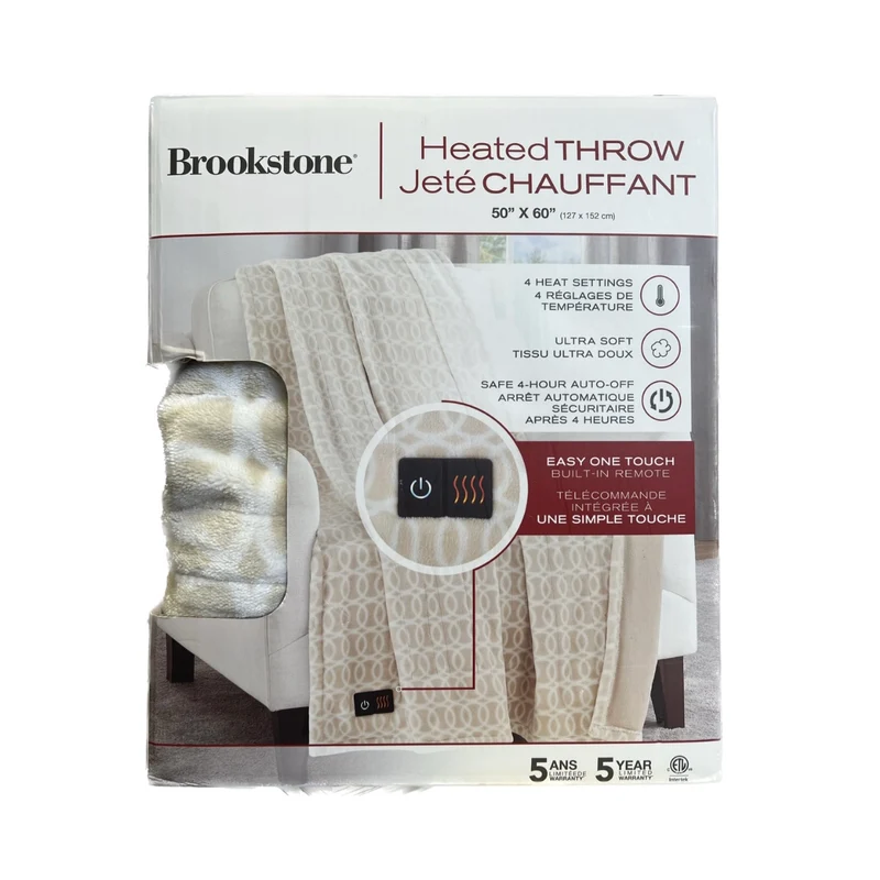 BROOKSTONE - Jeté Chauffant