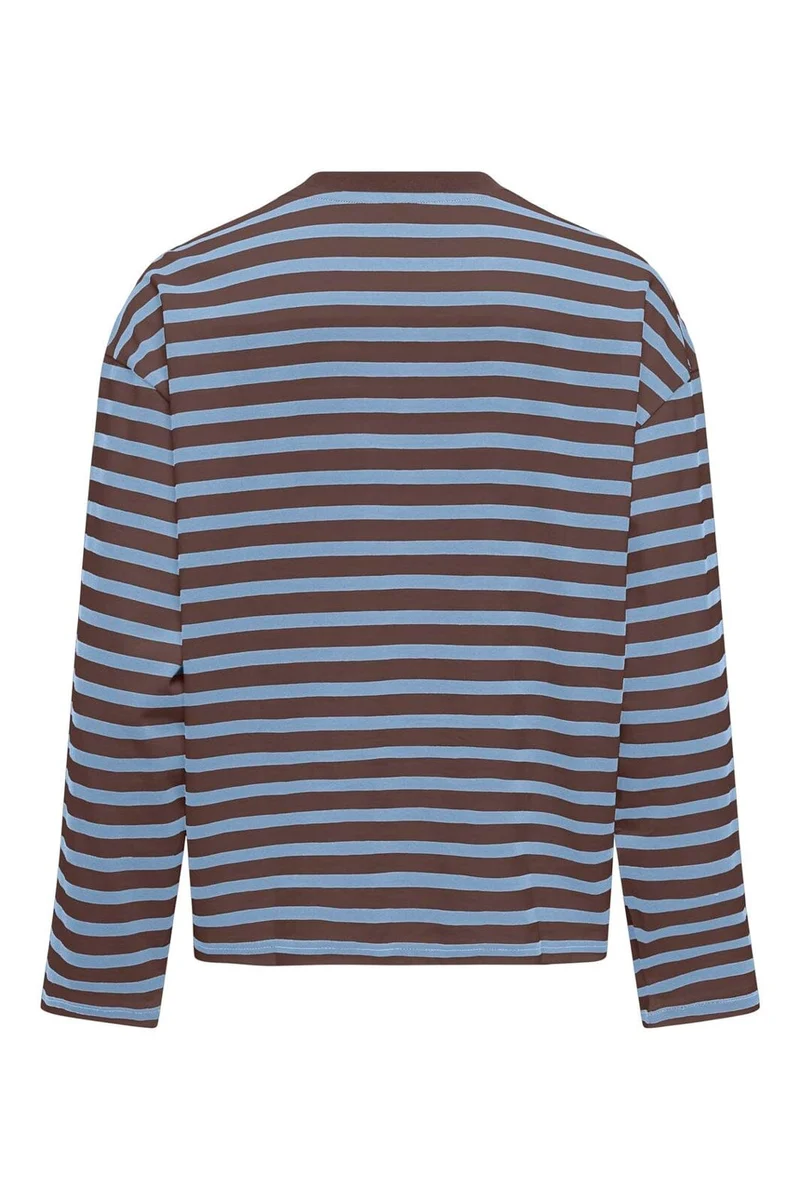Only - Onlfreja L/S Stripe Top - 5100595 Shopping Bag Chambray Blue (Ida)