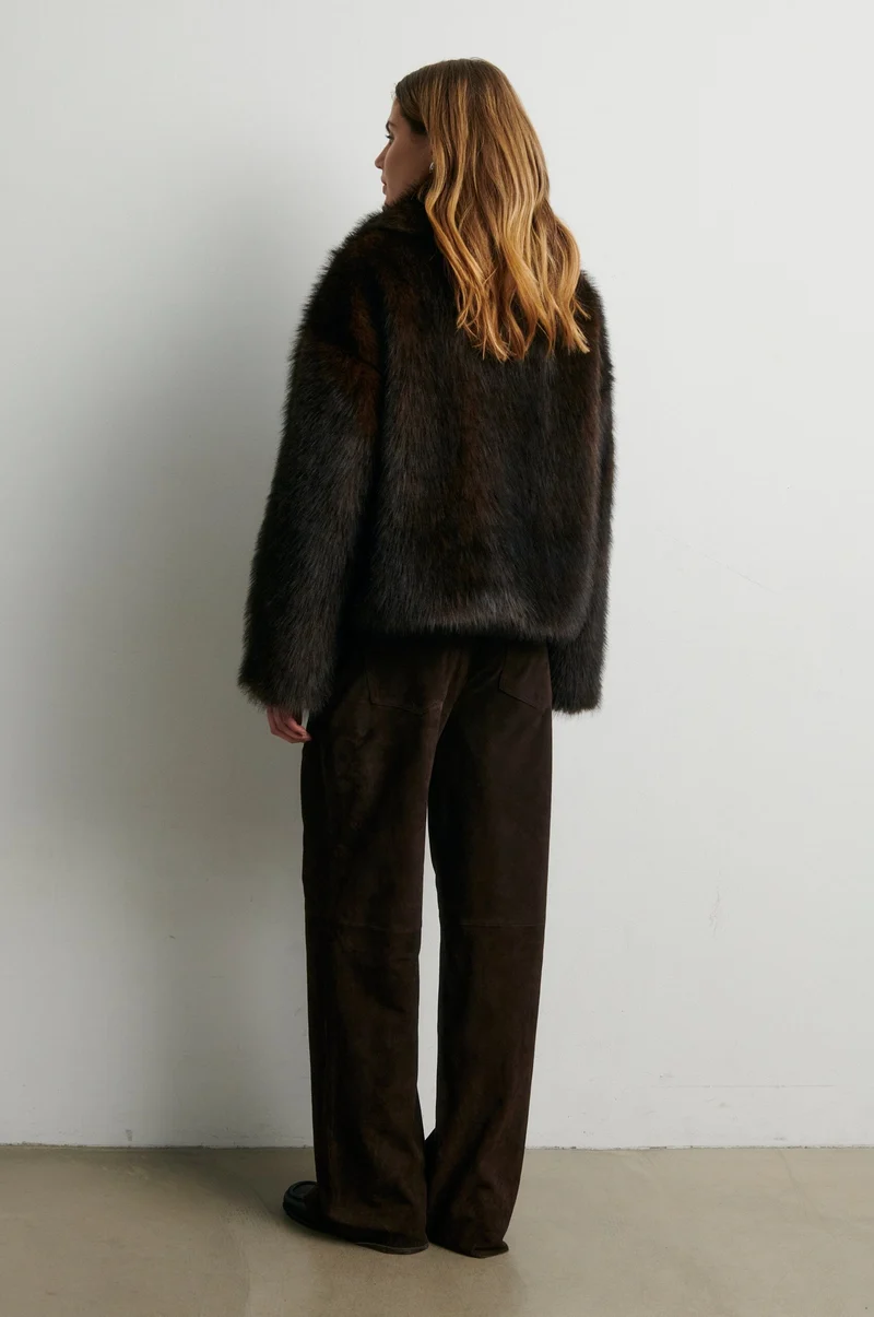 Second Female - Zonie Suede Jeans 60997 - 6156 Demitasse