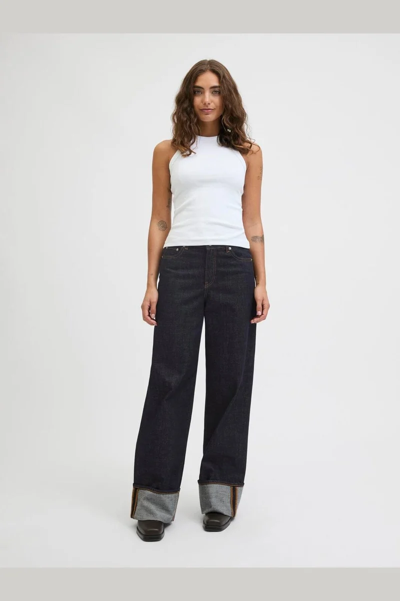 Jjxx - Jxtokyo Vega Wide Fold Up R269 - 4825097 Dark Blue Denim
