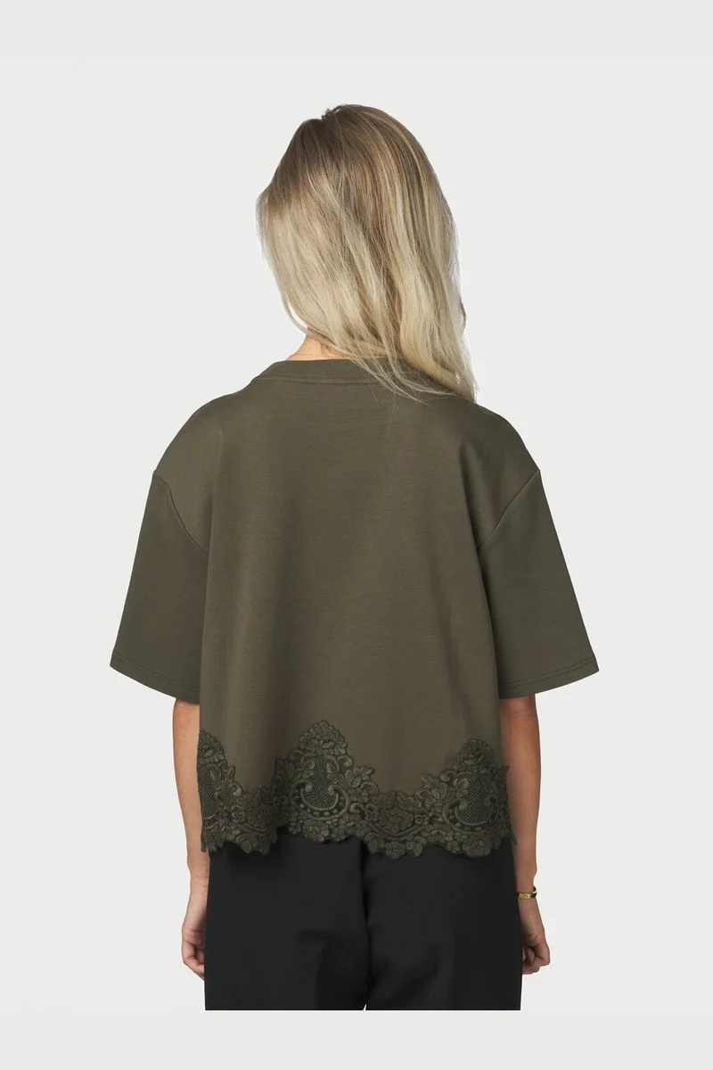 Neo Noir - Iria Lace Tee 170063 - 151 - Army