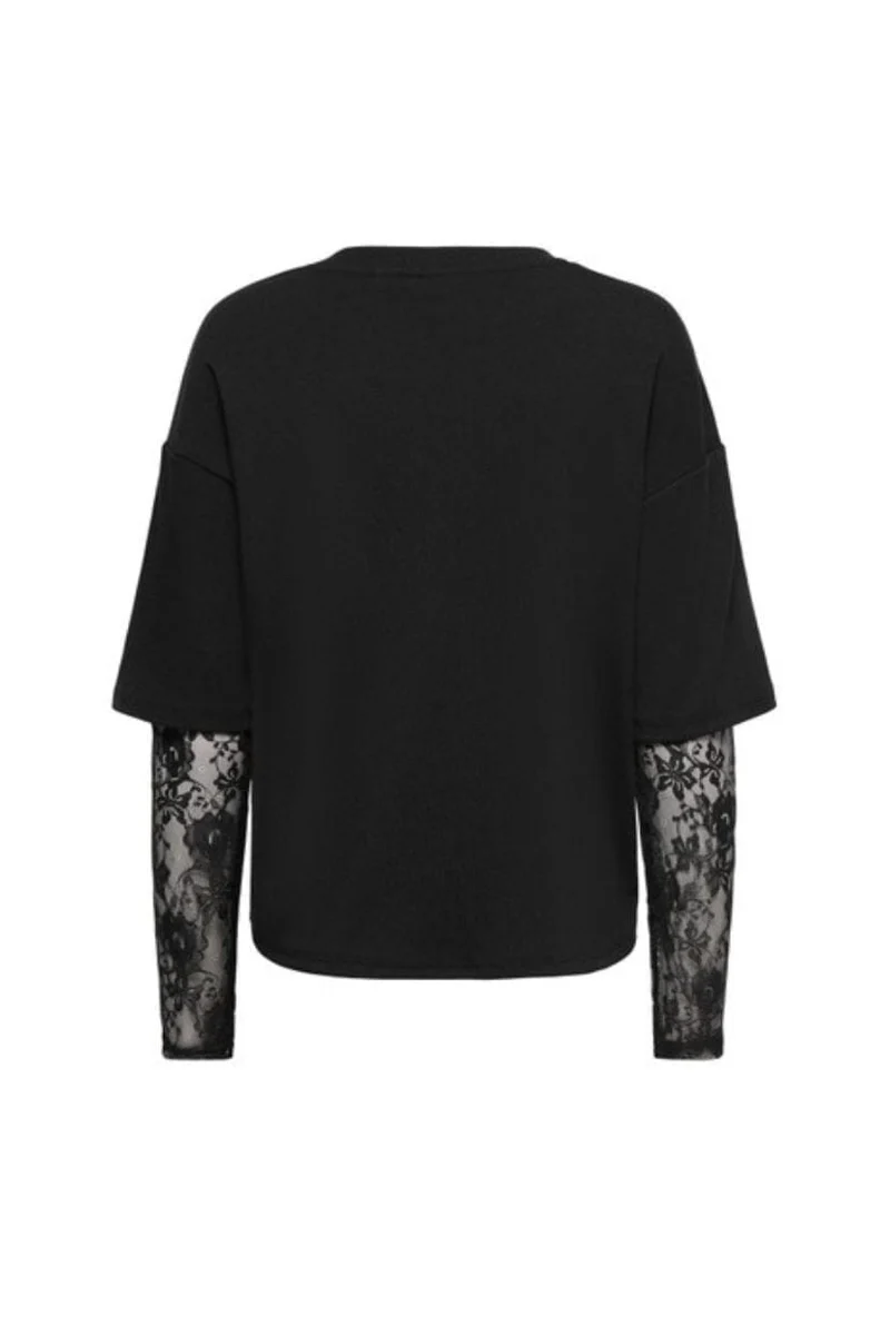 Only - Onltahlia L/S Lace Top - 5104059 Black Dtm Lace