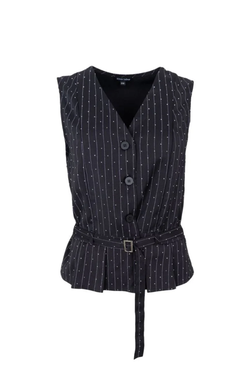 Black Colour - Bcangelica Strass Vest 41268 - Black